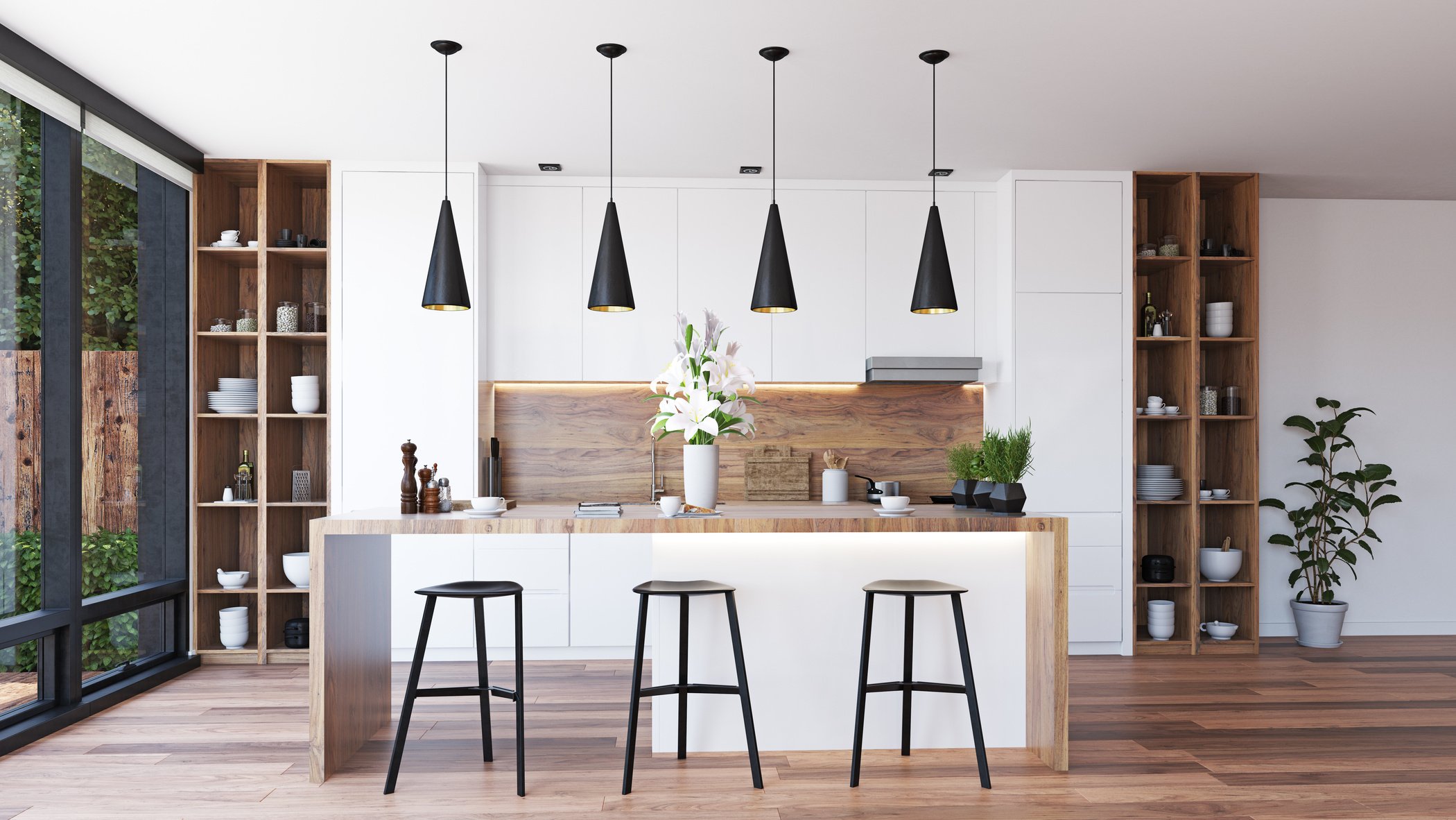 Modern Kitchen Interior.